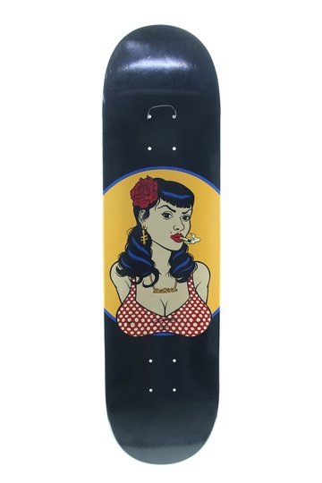 Shape Skateboard Deathwish Face Girls 8.0 - Preto