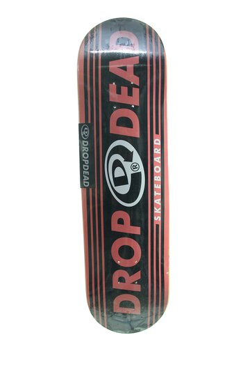 Shape Skateboard Dropdead Marfim 8.25 - Preto/Vermelho