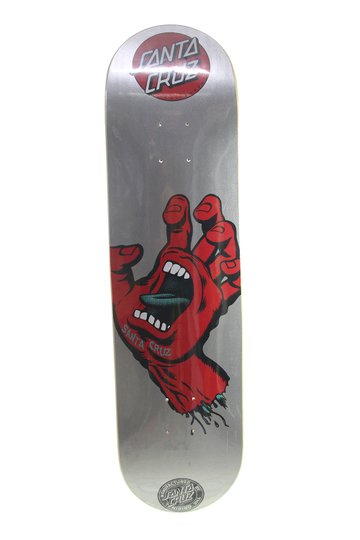 Shape Skateboard Santa Cruz Powerlyte Screaming Hand Maple 8,5 - Prata
