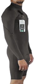 Short John Vissla Seven Seas 2/2 Chest Zip Manga Longa Black