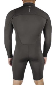 Short John Vissla Seven Seas 2/2 Chest Zip Manga Longa Black