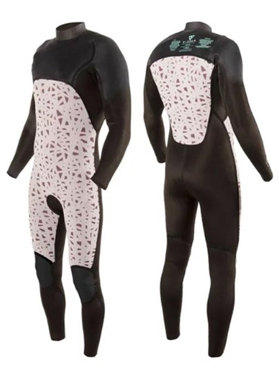 Long Jonh Vissla  7 Seas 3-2 Full Chest Zip - Black