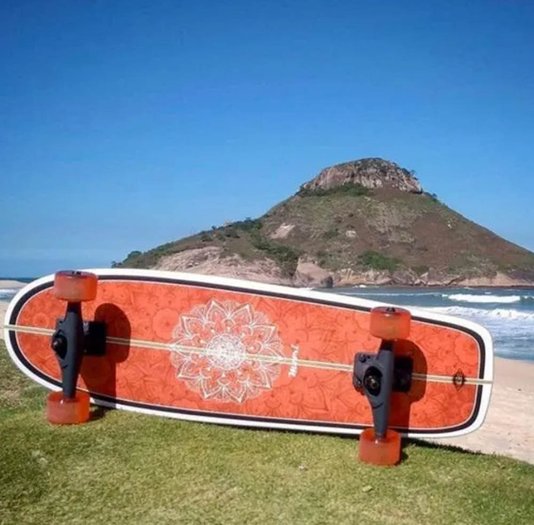 Simulador De Surf Nitro Model Maori Flower - Branco/Laranja
