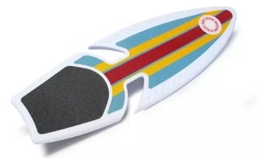 Simulador de surf waveboard de 2 rodas MooLahh Street 360° Medindo 79cm x 13cm x 25,5cm - Branco/Laranja/Azul