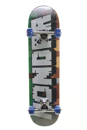 Skate Infantil Hondar Minecraft 7.5X 30.0 - Verde/Marrom
