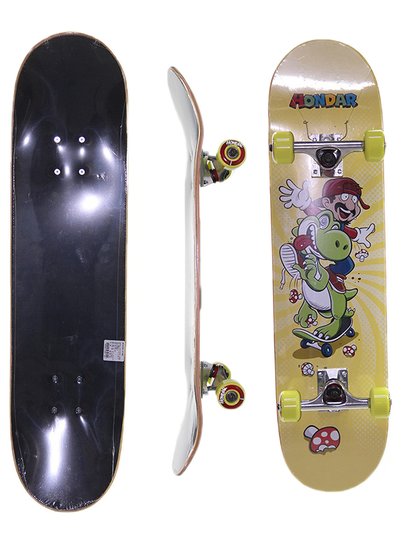 Skate Iniciante Hondar Mario 7.5 x 32.0 - Amarelo 