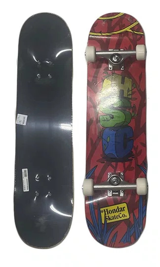 Skate Montado Hondar Iniciante Jungle - Vermelho