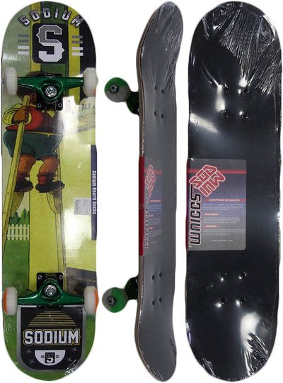 Skate Montado Sodium Wooden Leg - Sortida/Verde Escuro