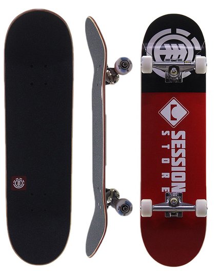 Skate Session Colab Element 8.1 + Capacete ARS Profissional + Proteção ARS