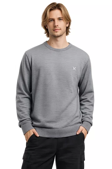 Suéter Masculino Hurley Retlinia Casual - Preto/Mescla
