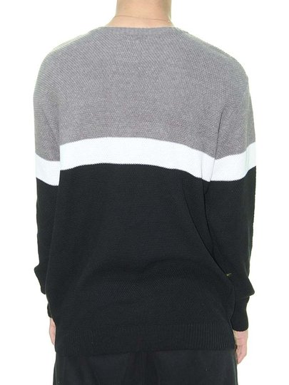 Suéter Masculino Juicy Especial 01 Manga Longa Fechado - Cinza/Preto 