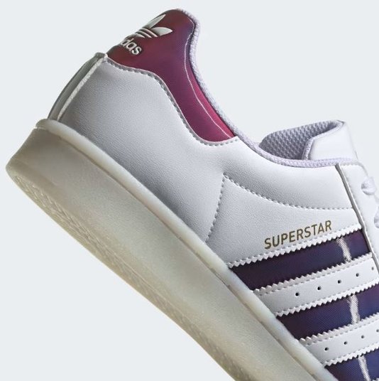 Tênis Adidas Masculino Superstar cabedal sintético - Cloud White  Cloud White  Gold Metallic
