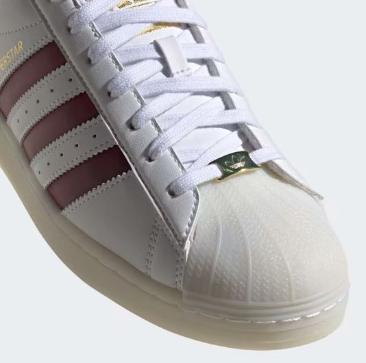 Tênis Adidas Masculino Superstar cabedal sintético - Cloud White  Cloud White  Gold Metallic