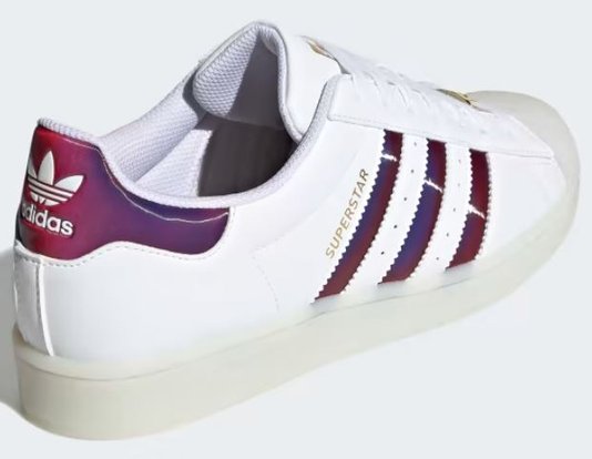 Tênis Adidas Masculino Superstar cabedal sintético - Cloud White  Cloud White  Gold Metallic