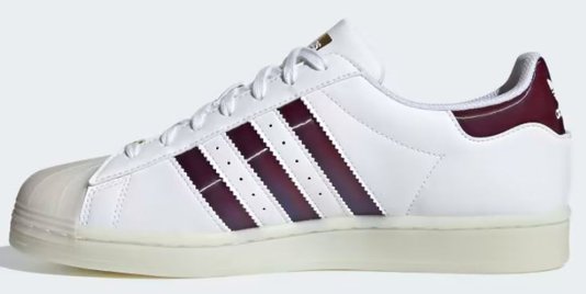 Tênis Adidas Masculino Superstar cabedal sintético - Cloud White  Cloud White  Gold Metallic