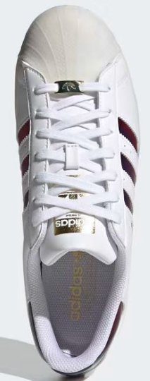 Tênis Adidas Masculino Superstar cabedal sintético - Cloud White  Cloud White  Gold Metallic