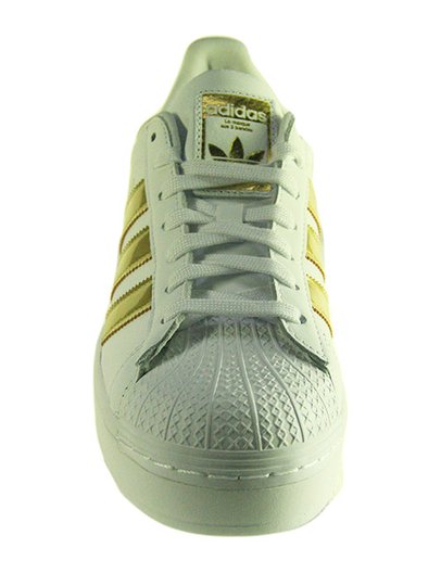 Tênis Feminino Adidas Superstar Bold W - Branco/Dourado
