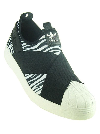Tênis Feminino Adidas Superstar Slip On W - Preto/Branco