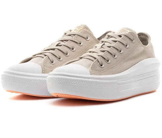Tênis Feminino Converse Chuck Taylor All Star Move - Bege Claro