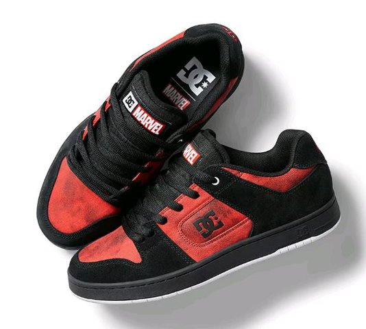 Tênis Feminino DC Manteca Marvel - Black/Red