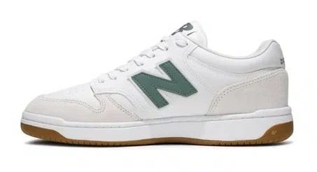 Tênis Feminino New Balance 480L - Branco/Verde Militar/Cinza