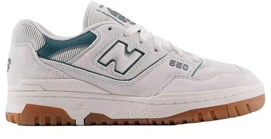 Tênis Feminino New Balance 550 - Bege Claro/Verde Escuro