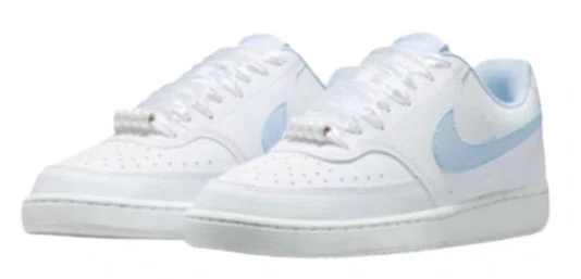 Tênis Feminino Nike Court Vision Lo - White/Hydrogen Blue