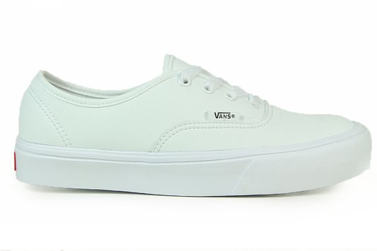 Tênis Feminino Vans Authentic Lite Classic Tumble Cabedal em Couro - True White