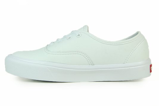 Tênis Feminino Vans Authentic Lite Classic Tumble Cabedal em Couro - True White