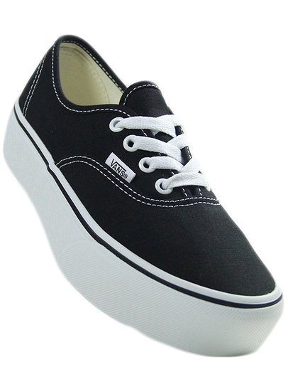 Tênis Feminino Vans Authentic Platform - Black/White
