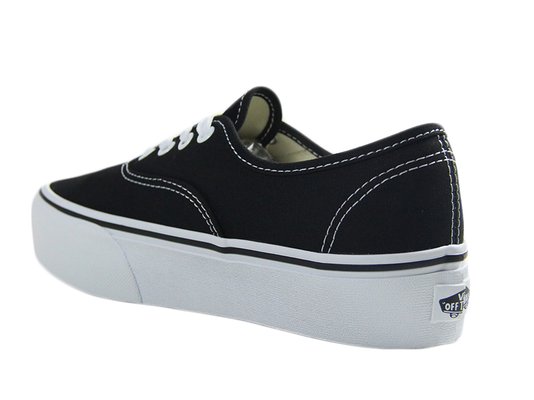 Tênis Feminino Vans Authentic Platform - Black/White