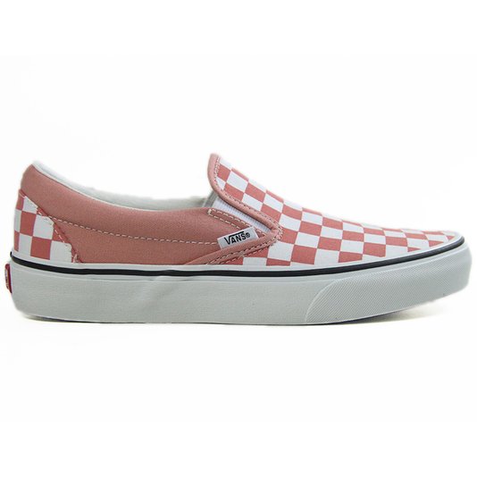 Tênis Feminino Vans Classic Slip-ON - (Checkerboard) Rose Dawn/True White