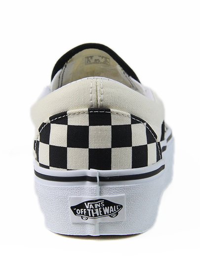 Tênis Feminino Vans Classic Slip On Platform - Checkerboard/White