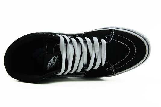 Tênis Feminino Vans Comfy Cush Sk8-Hi super leve por conta da sua tecnologia ComfyCush - Black/White