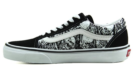 Tênis Feminino Vans Old Skool Forgotten Bones - Black True White