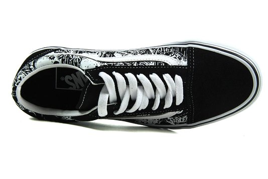 Tênis Feminino Vans Old Skool Forgotten Bones - Black True White