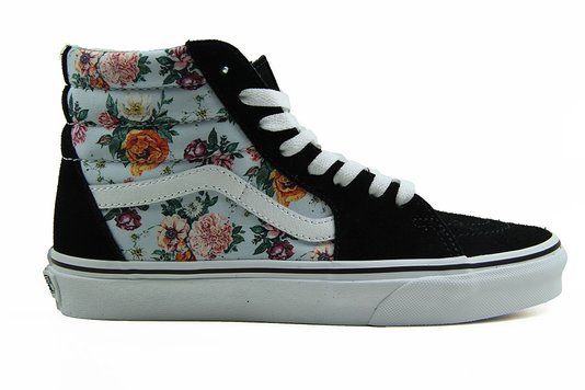 Tênis Feminino Vans Sk8-Hi Garden Floral cano alto com atacadores - Flower/White/Black