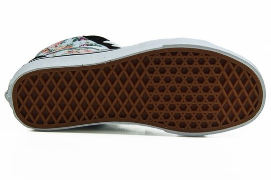 Tênis Feminino Vans Sk8-Hi Garden Floral cano alto com atacadores - Flower/White/Black