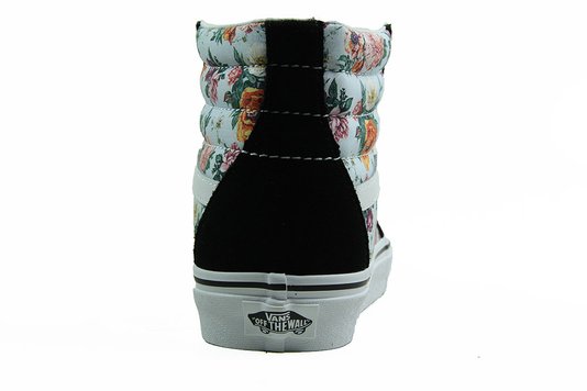 Tênis Feminino Vans Sk8-Hi Garden Floral cano alto com atacadores - Flower/White/Black