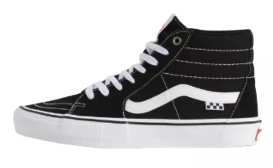 Tênis Feminino Vans SK8-HI Skate Pro - Black/White