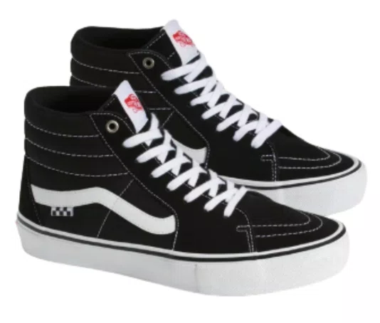Tênis Feminino Vans SK8-HI Skate Pro - Black/White
