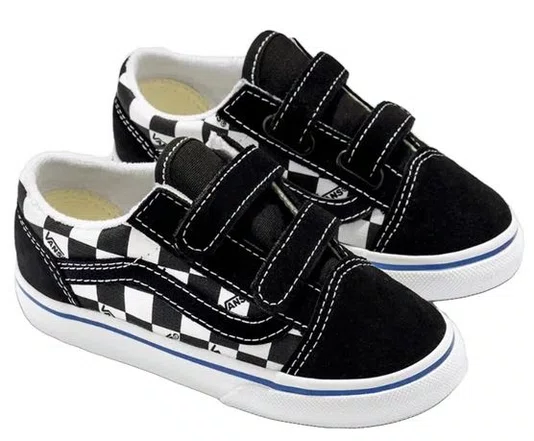 Tênis Infantil Old Skool V Logo - Check/Black/White
