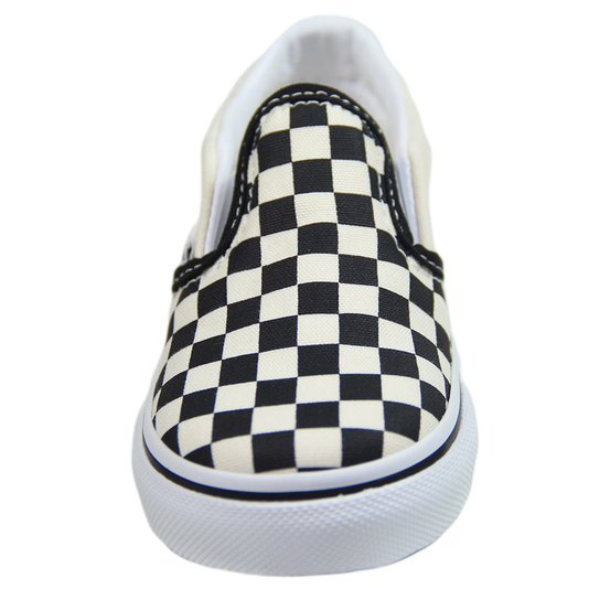 Tênis Infantil Vans Classic Slip-On - Checkerboard/Black White
