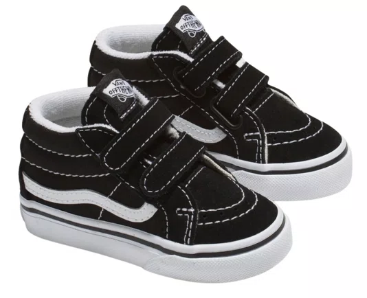 Tênis Infantil Vans Sk8 Mid Rissue V - Black/True White