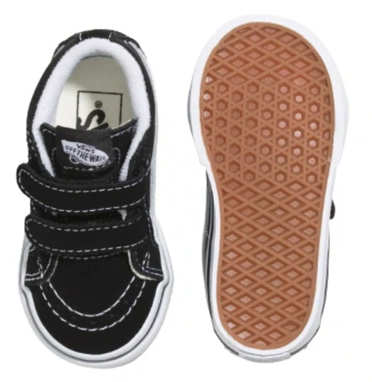 Tênis Infantil Vans Sk8 Mid Rissue V - Black/True White