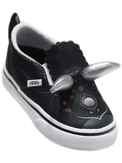 Tênis Infantil Vans Slip Triceratops Dino - Black/True White