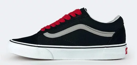Tênis Juvenil Vans Old Skool Retro Pop - Black/Red