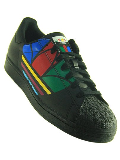 Tênis Masculino Adidas Superstar Pure - Preto/Vermelho/Azul