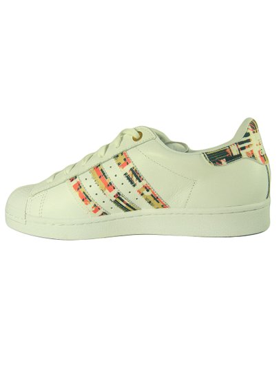Tênis feminino Adidas Superstar W - Branco/Étnico