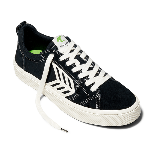 Tênis Masculino Cariuma Catiba Pro Low Ivory Logo - Black Contrast Thread